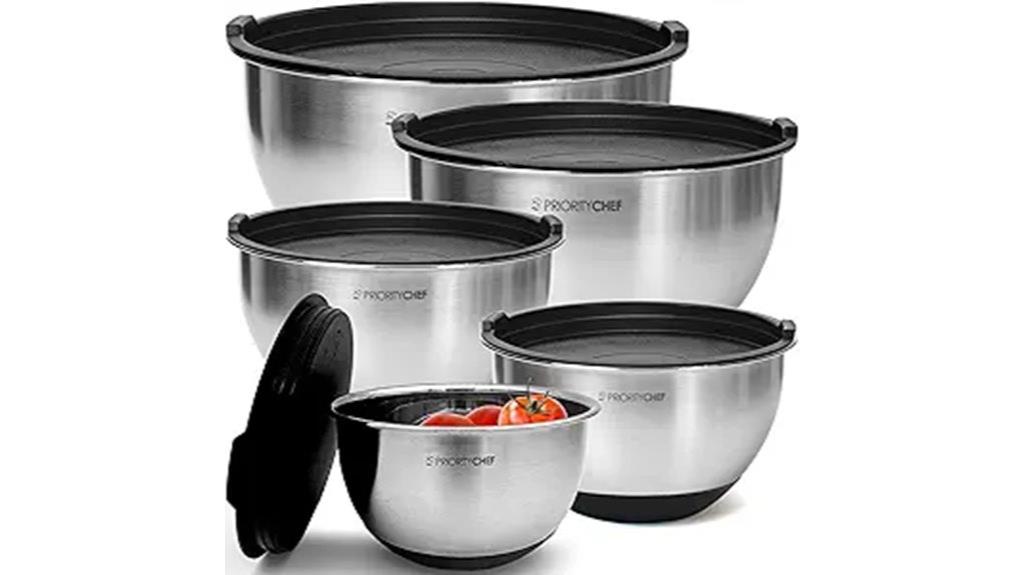 airtight stainless steel bowls