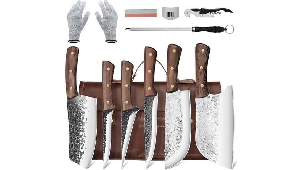 complete knife set included