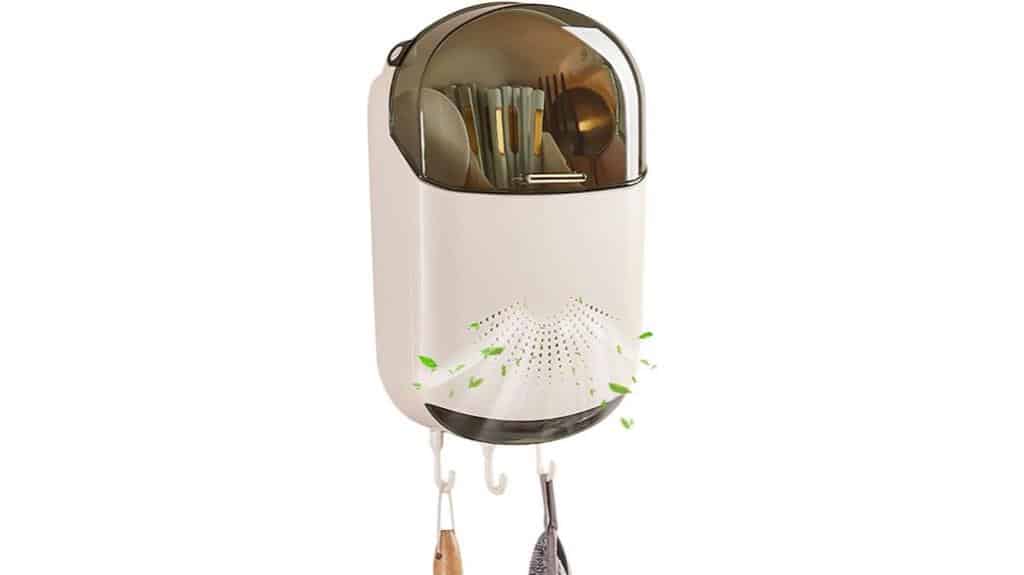 cutlery drainer with lid