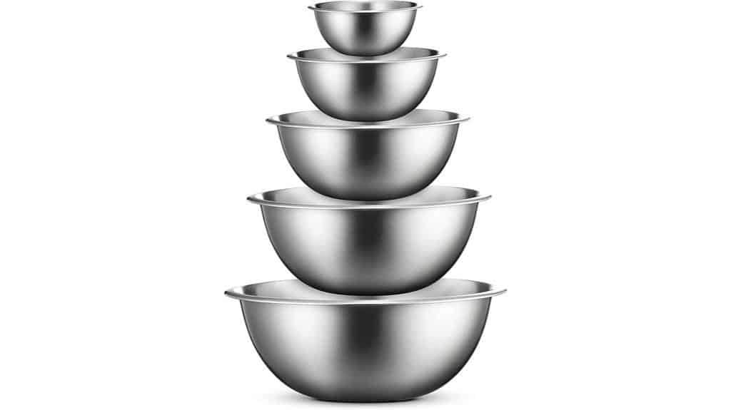 durable stainless steel bowls