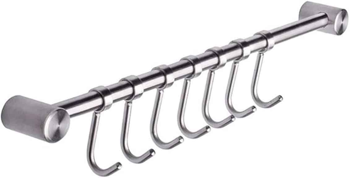 sliding hooks kitchen rack