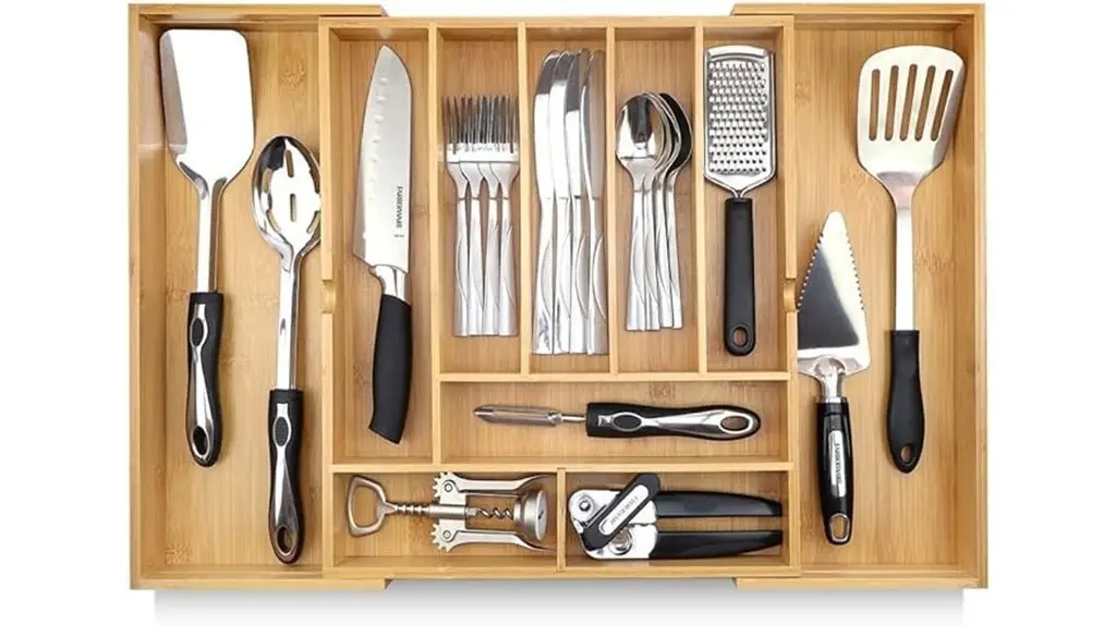 adjustable kitchen utensil storage