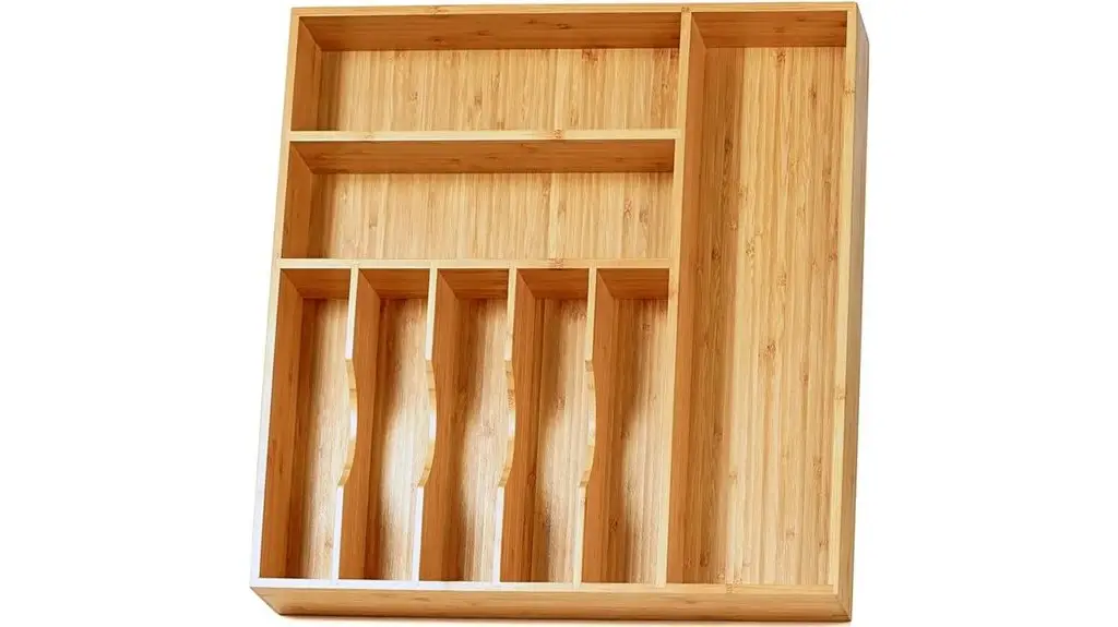 bamboo kitchen drawer organizer