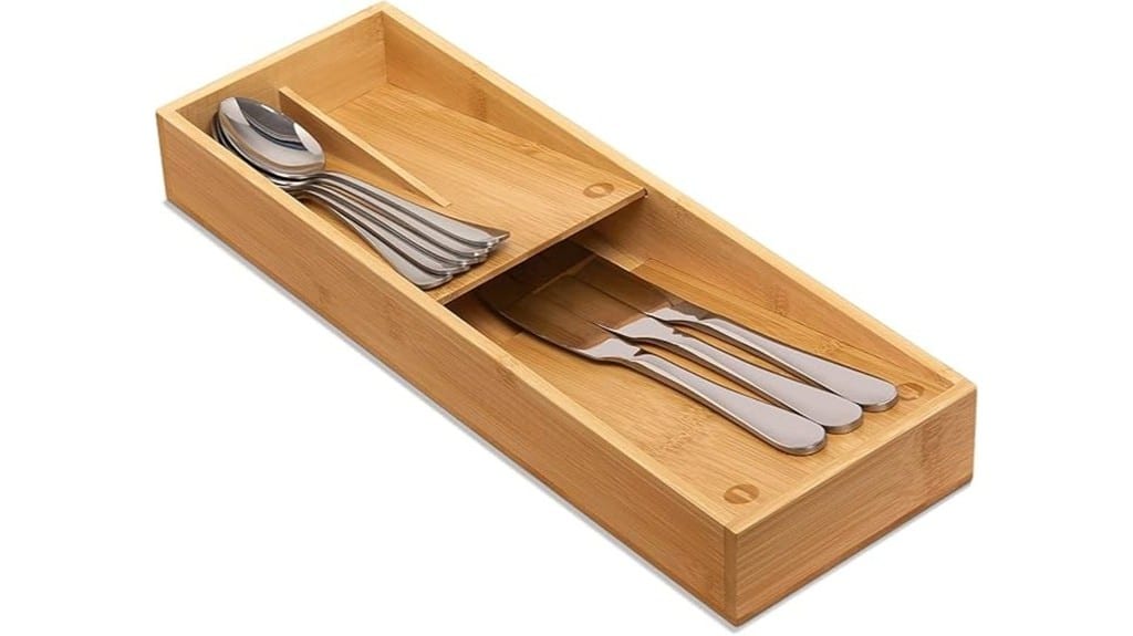 bamboo kitchen utensil organizer