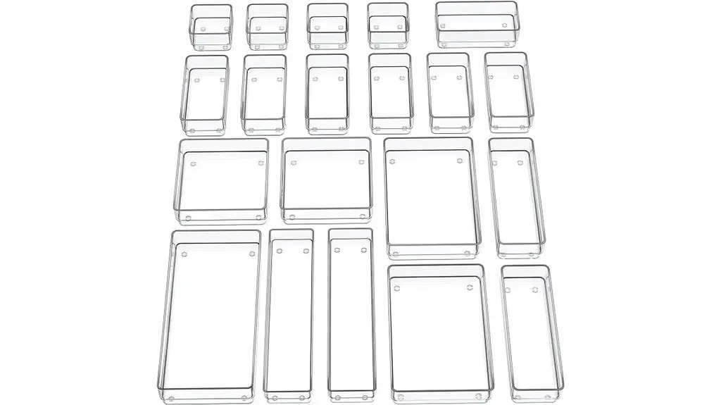 clear drawer organizer set