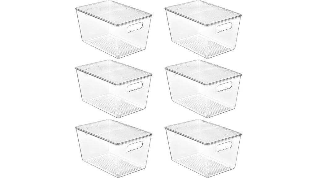 clear stackable storage bins