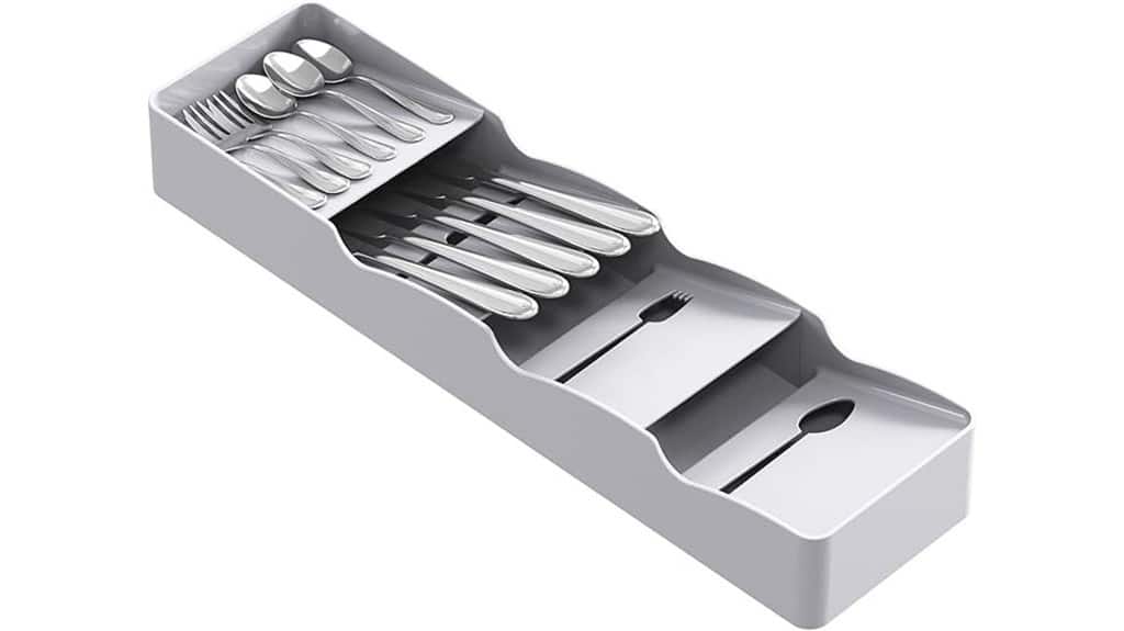 compact flatware drawer organizer