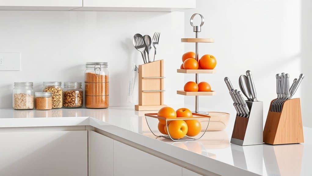 efficient kitchen counter organizers