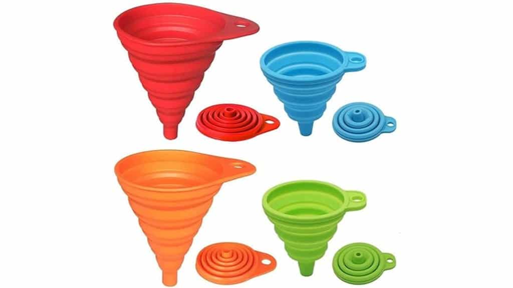 foldable silicone funnel set