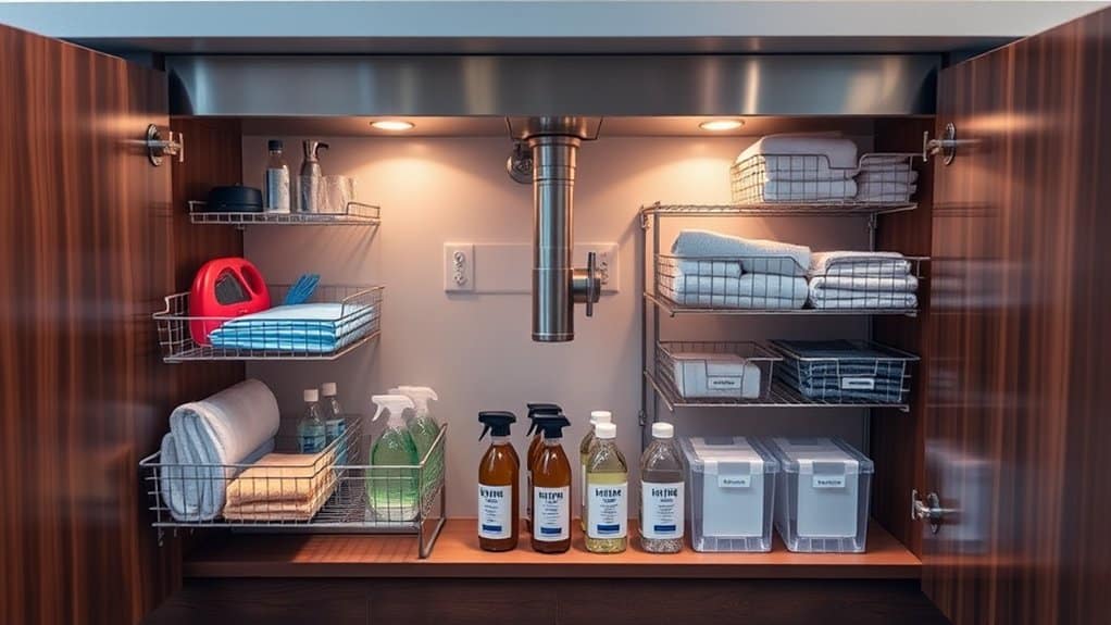 maximize under sink kitchen storage