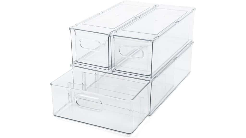 refrigerator storage with drawers