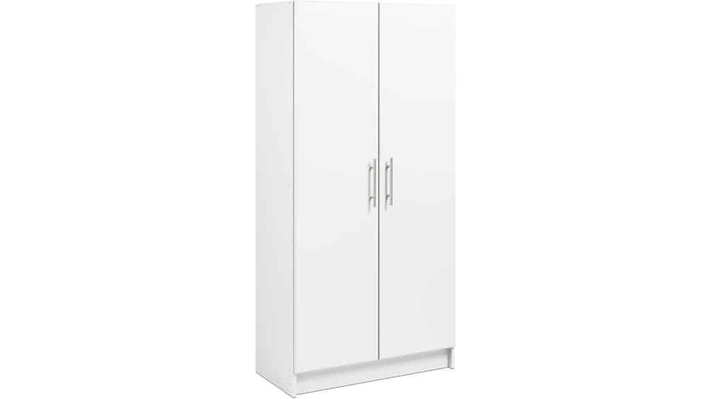 tall white storage cabinet