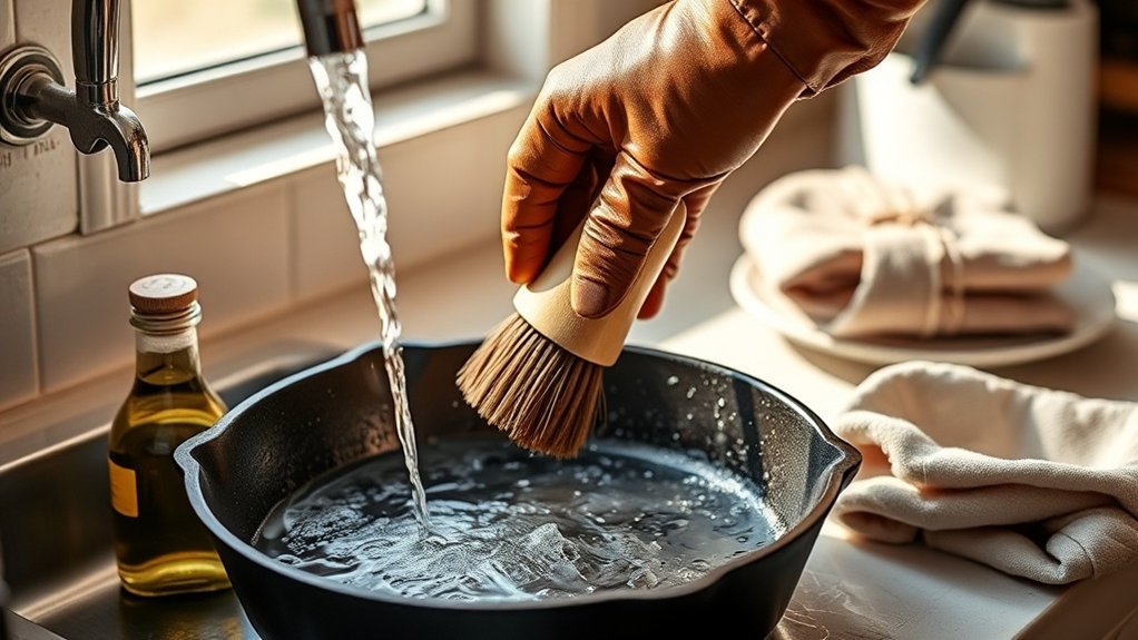 clean cast iron cookware