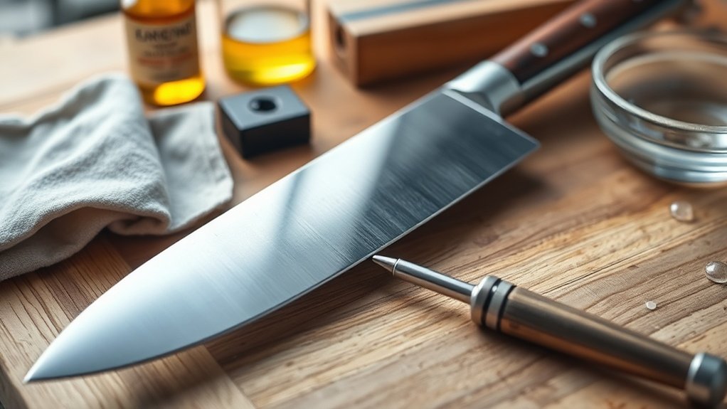 high carbon steel knife care