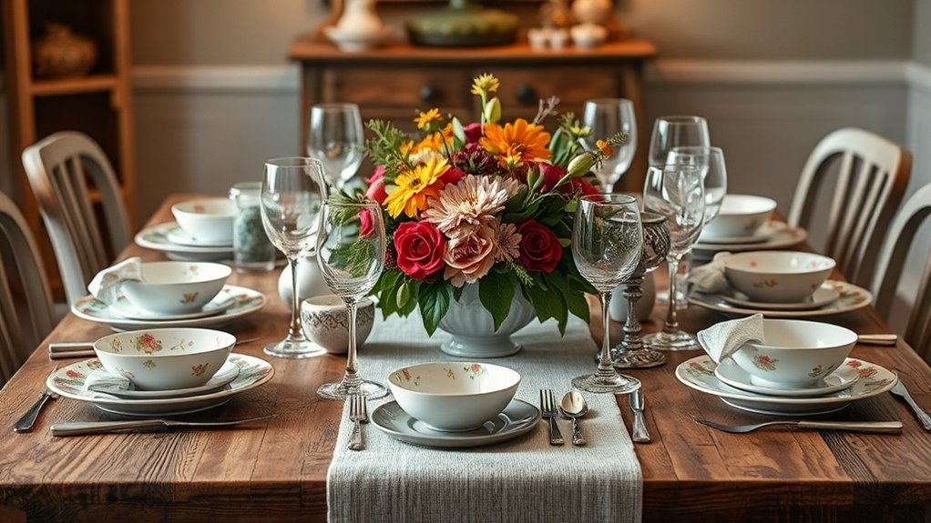 mixing and matching tableware styles