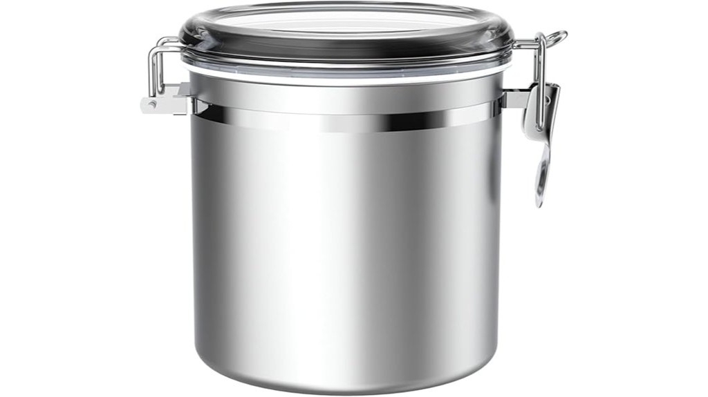 airtight stainless steel canister