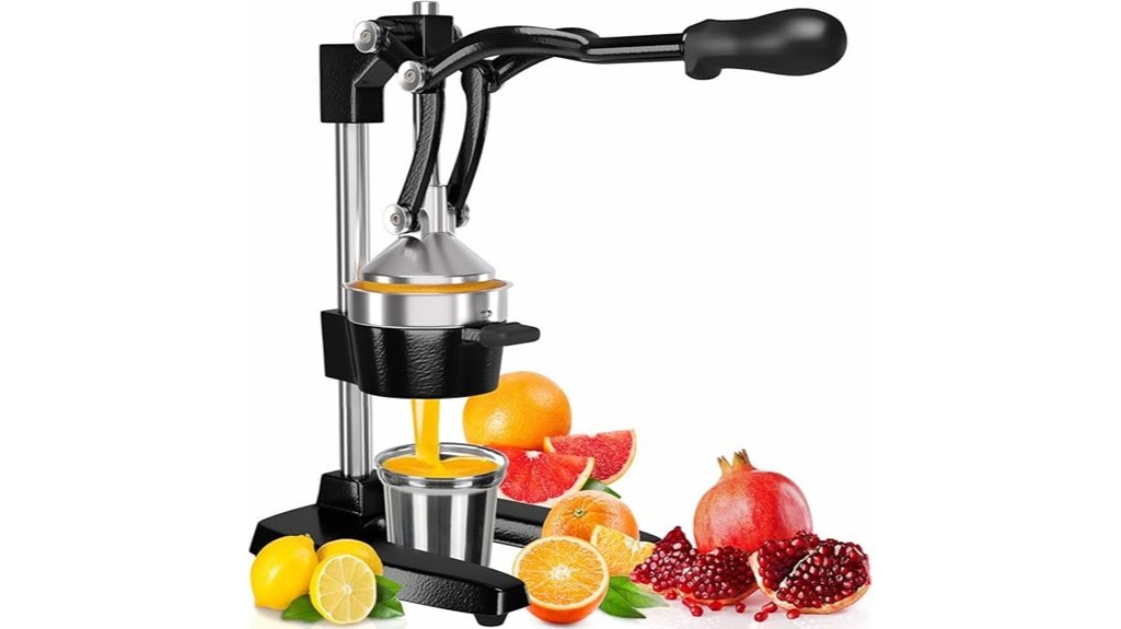 black cast iron juicer