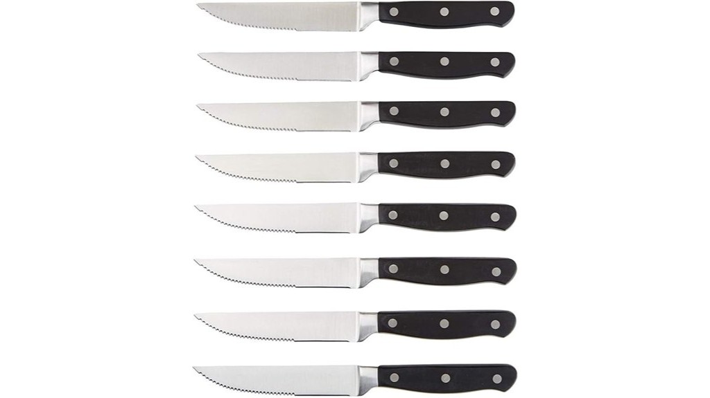 black steak knife set