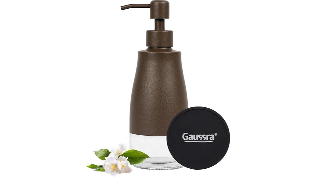 bronze soap dispenser set