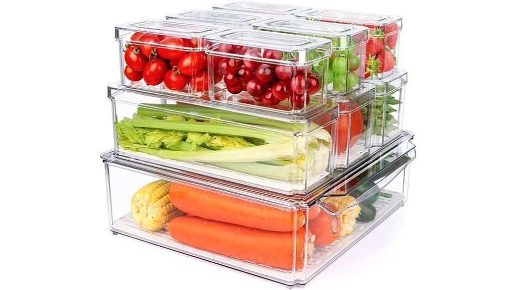 clear plastic organizer bins