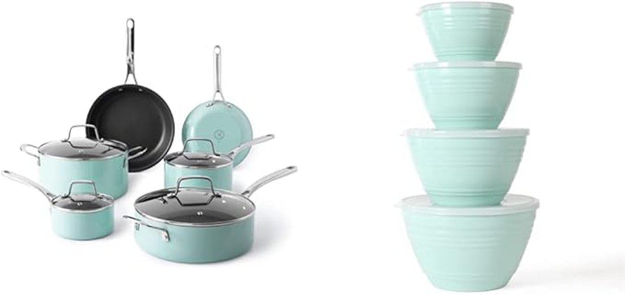 cookware and mixing bowls