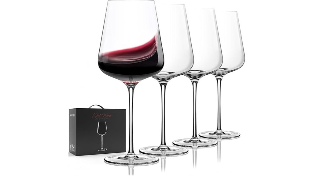crystal hand blown wine glasses