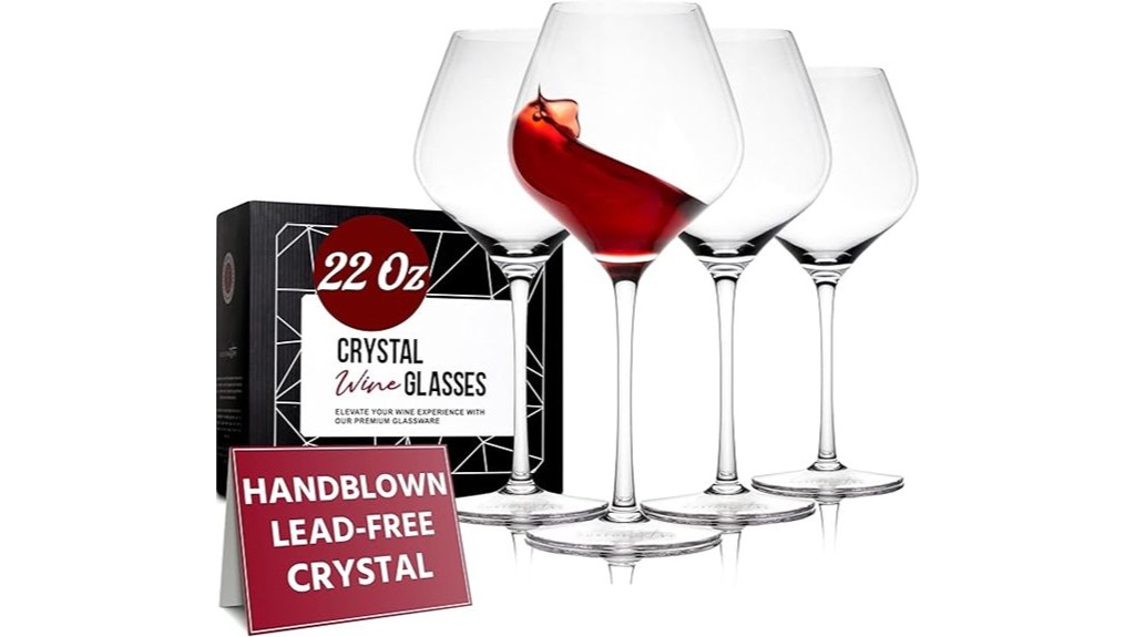 elegant crystal wine glasses