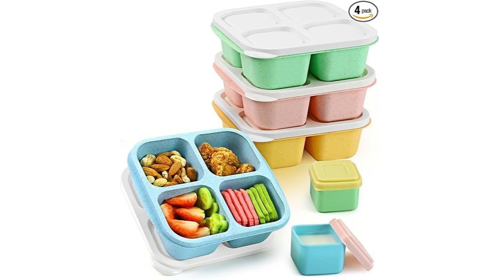 15 Best Leakproof Food Containers for Travel: Keep Your Meals Fresh on the Go 7 four compartment snack containers