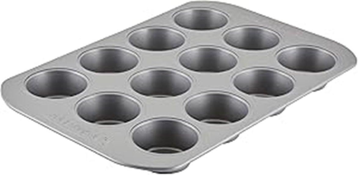 gray nonstick muffin pan