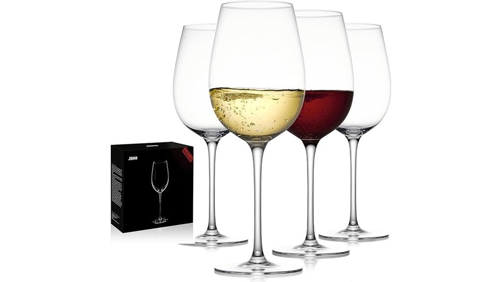 hand blown crystal glasses
