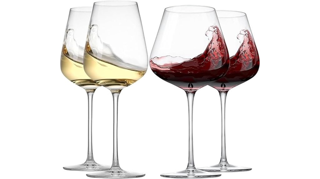 hand blown wine glasses