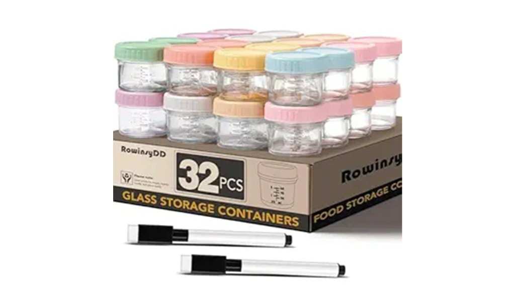 leakproof glass baby jars