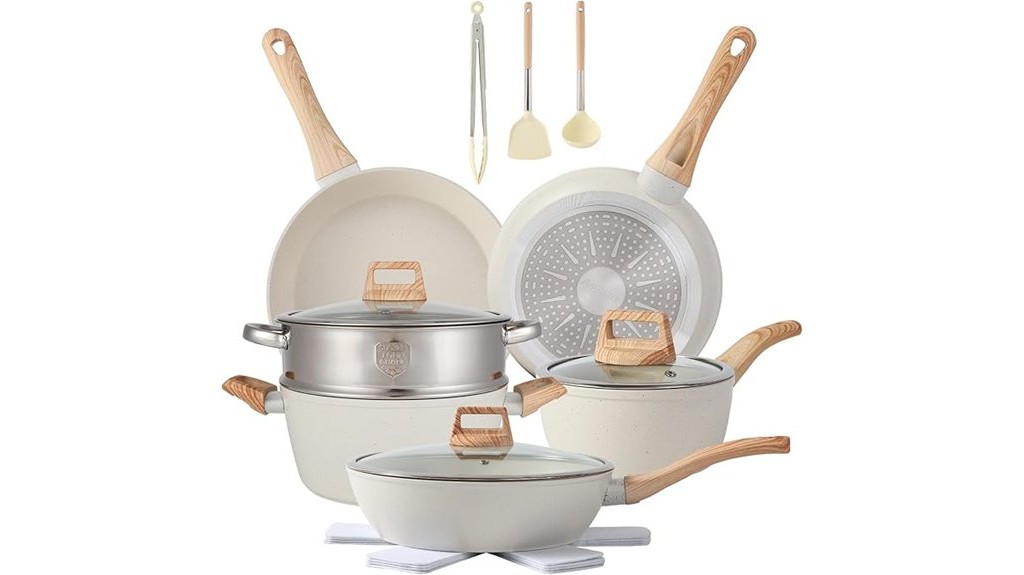 nonstick cookware set included