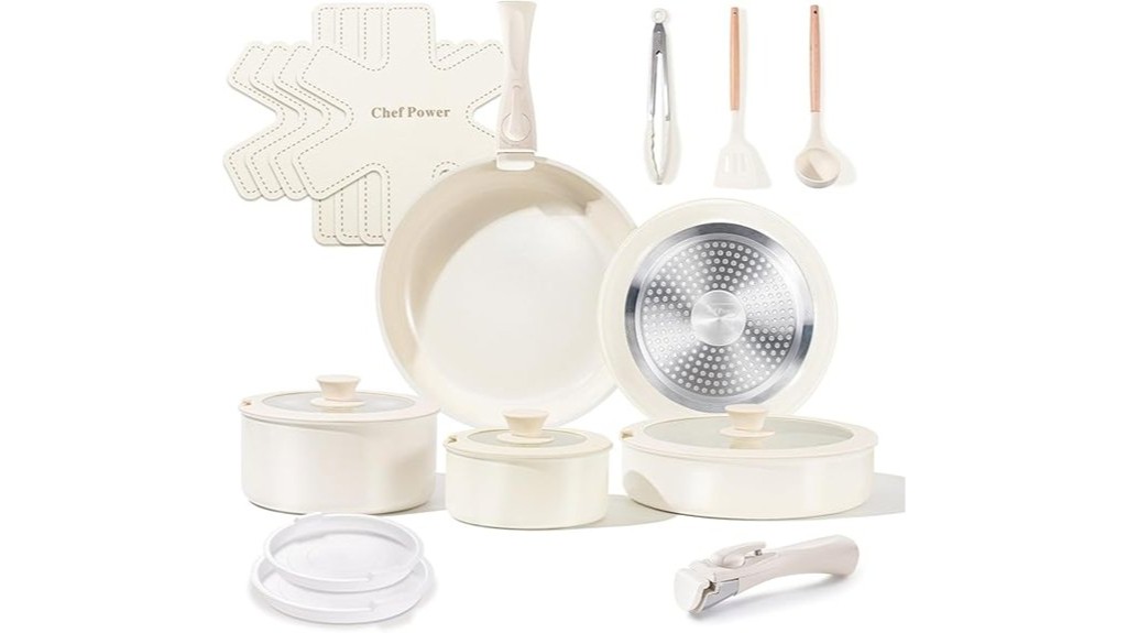 nonstick detachable cookware set