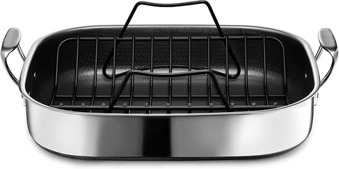 nonstick roasting pan rack