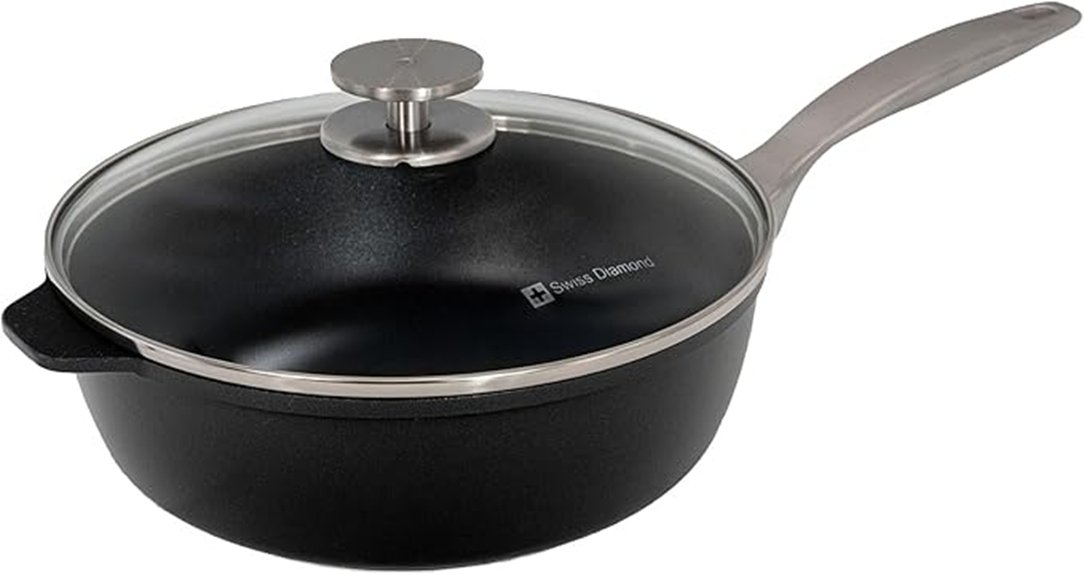 nonstick saut pan with lid
