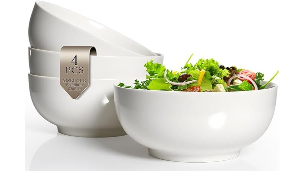 porcelain salad and soup bowls