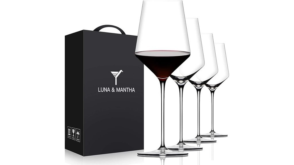 premium crystal wine glasses