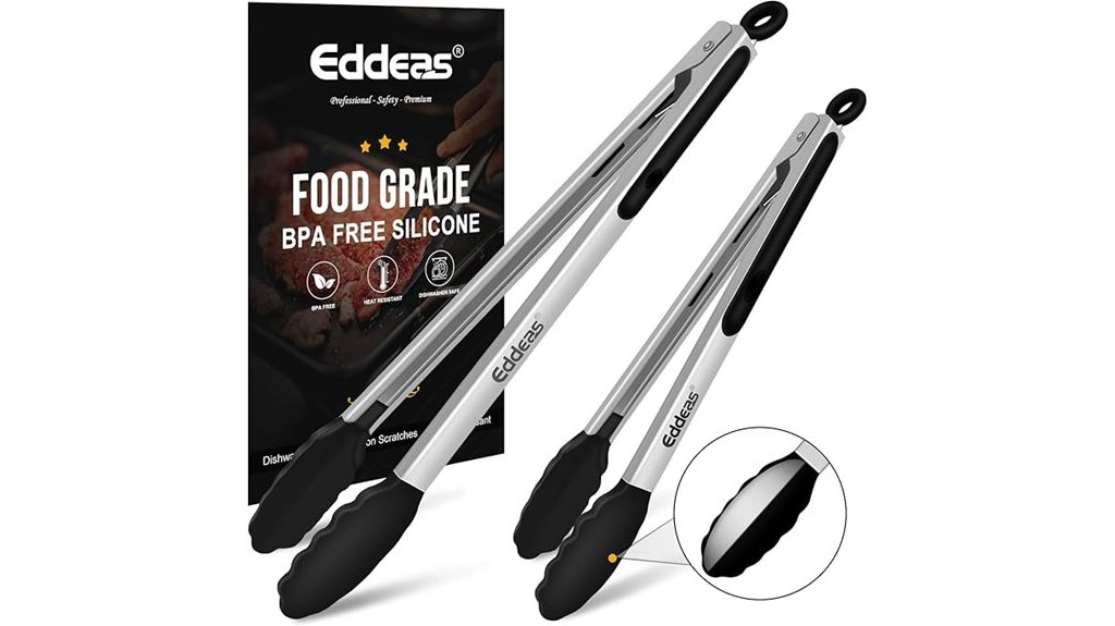 silicone tipped kitchen tongs