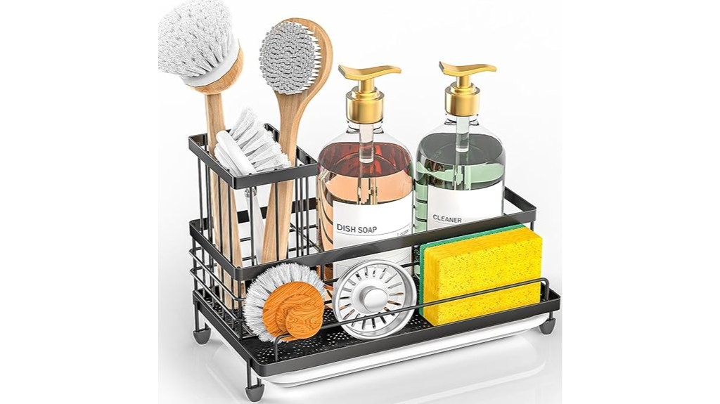 spacious kitchen sink organizer