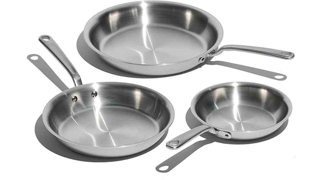stainless steel frying pans