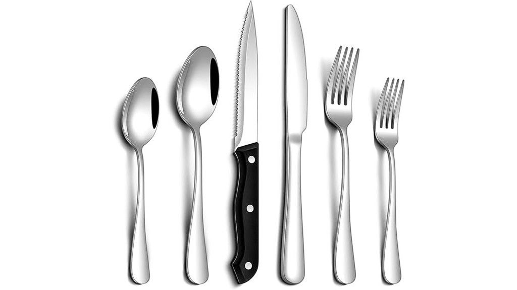 stainless steel silverware set