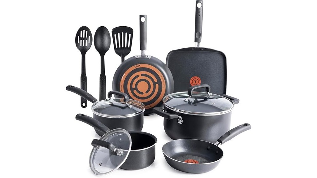 t fal 12 piece cookware