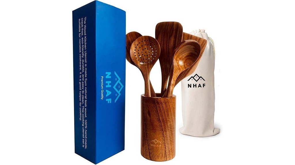 teak wooden utensils set