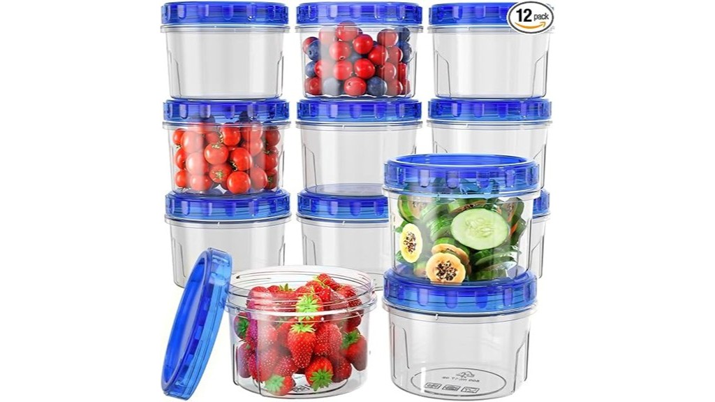 twist top freezer containers