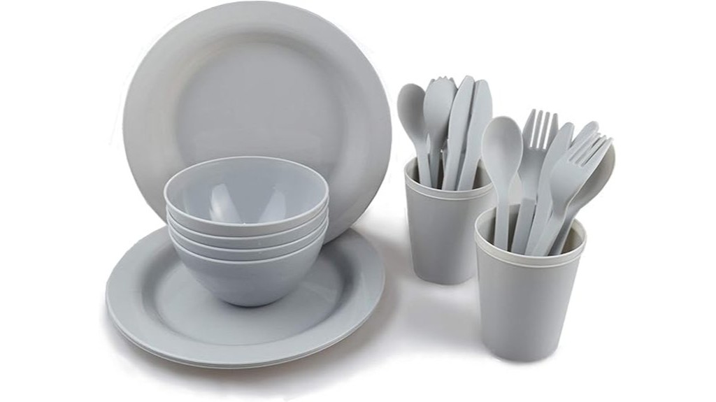 9 Best Affordable Tableware Sets for College Students That Won't Break the Bank 11 24 piece plastic dinnerware set