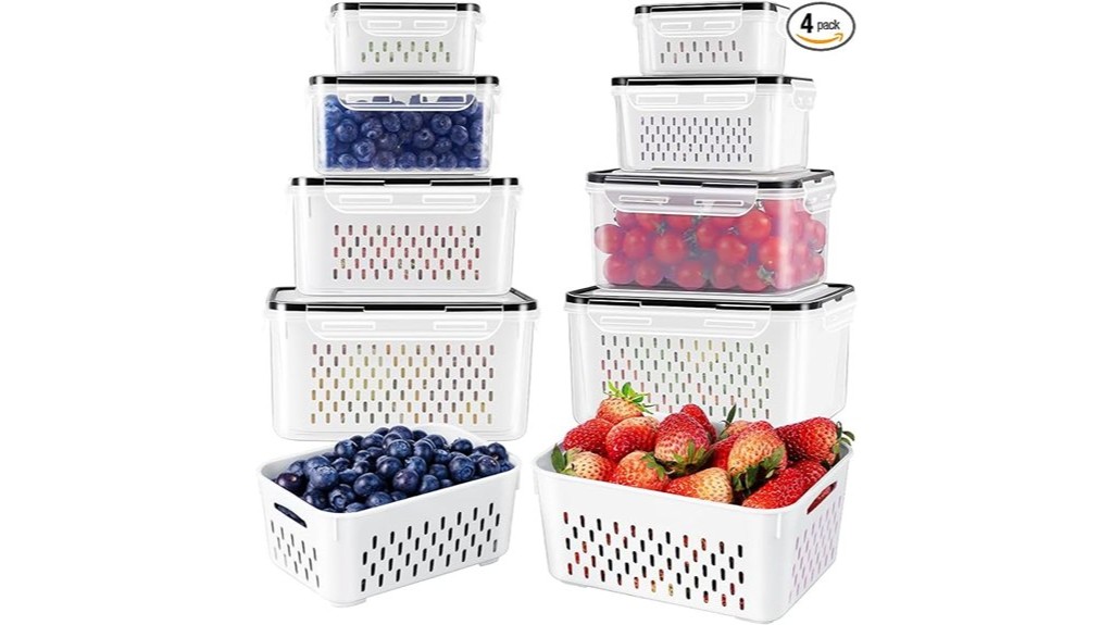 airtight fridge fruit containers