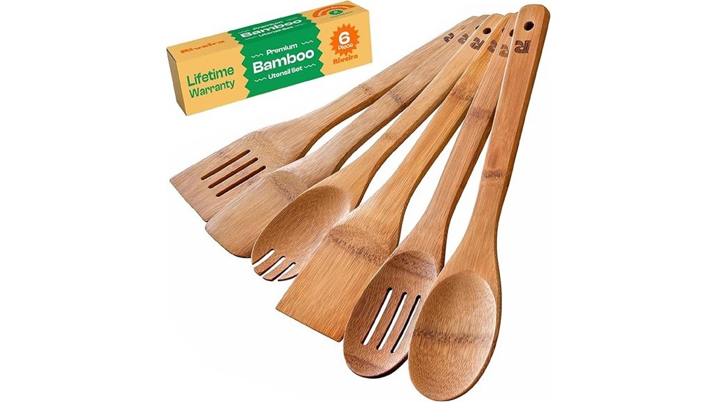 bamboo cooking spoons set