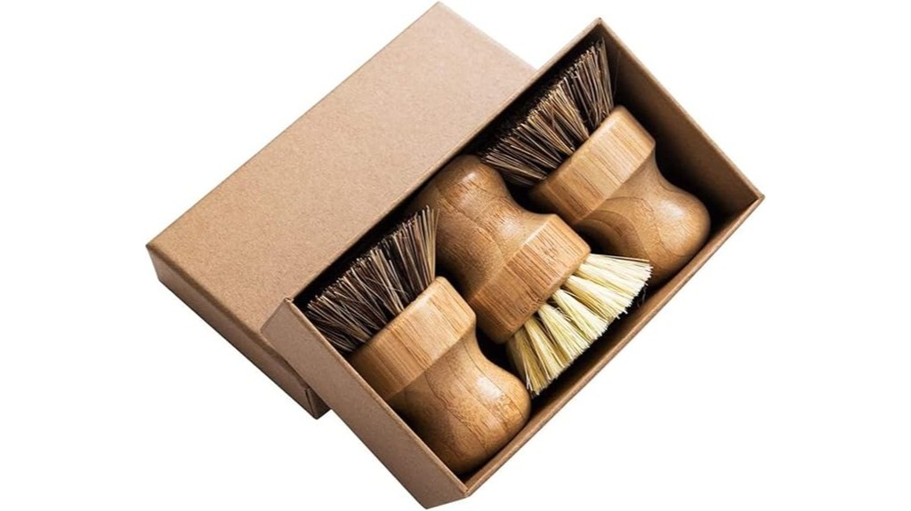 bamboo mini dish brushes