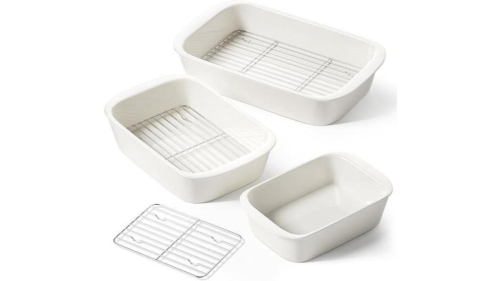 casserole dishes with racks